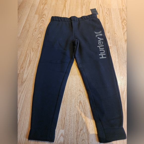 Hurley Black Fleece Jogger Sweatpants Medium - Picture 2 of 7